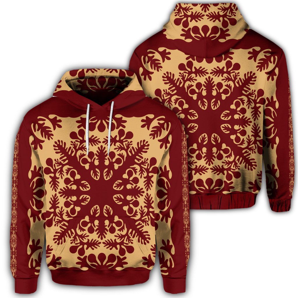 Hawaiian Quilt Vintage Hoodie Unisex Art - Polynesian Pride