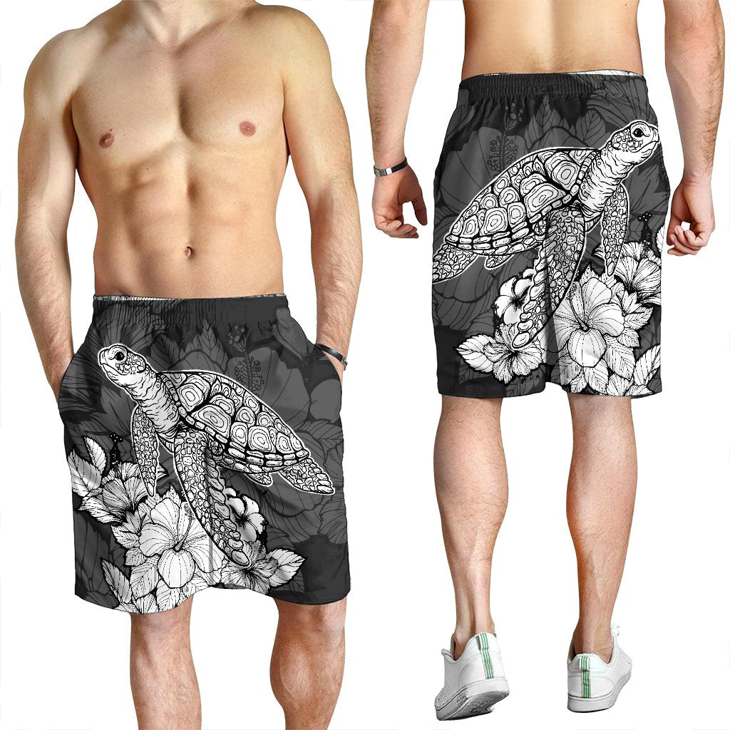 Hawaiian Sample Turtle Plumeria Men's Shorts - AH - Polynesian Pride