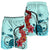 Hawaiian Sea Turtle Hibiscus Brilliant Polynesian Men's Shorts - AH - Polynesian Pride