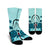 Hawaiian Sea Turtle Hibiscus Brilliant Polynesian Crew Socks - AH Crew Socks White - Polynesian Pride