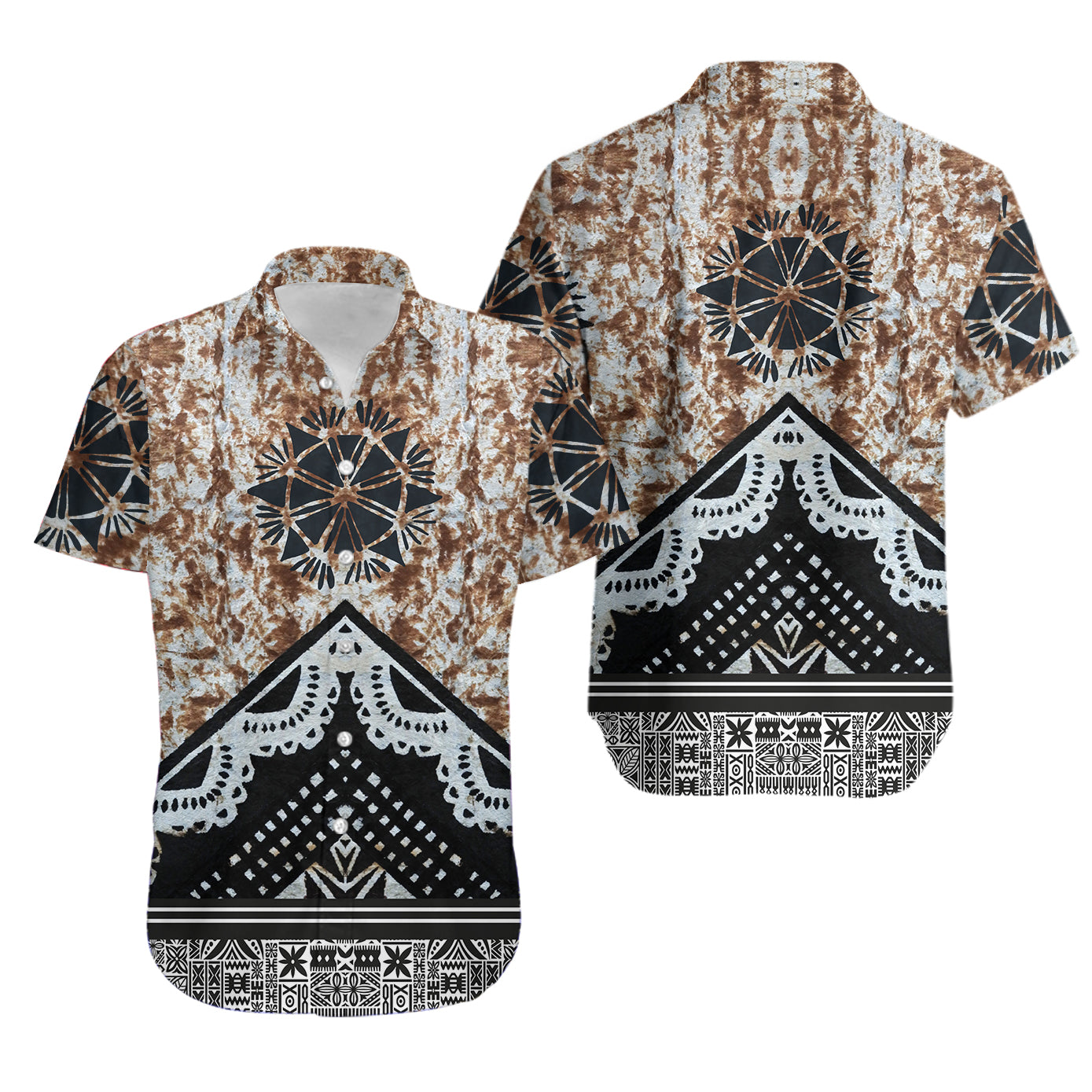 Fiji Masi Brown Hawaiian Shirt LT9 Unisex Gradient - Polynesian Pride