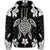Hawaiian Silver Turtle Plumeria Zip Hoodie - Polynesian Pride