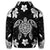Hawaiian Silver Turtle Plumeria Zip Hoodie - Polynesian Pride