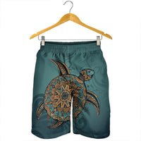 Hawaiian Skillful Turtle Polynesian Men's Shorts - AH - Polynesian Pride