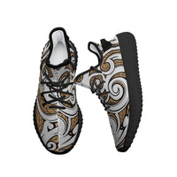 Hawaiian Sneakers YZ Polynesian Maori Ethnic Ornament Gold AH - Polynesian Pride