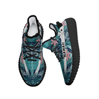 Hawaiian Sneakers YZ Tropical Monstera Leaf Blue - Polynesian Pride