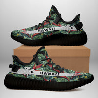 Hawaiian Sneakers YZ Tropical Monstera Leaf Green - Polynesian Pride
