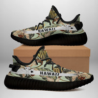 Hawaiian Sneakers YZ Vintage Tropical Jungle Leaves Orchid Bird - Polynesian Pride
