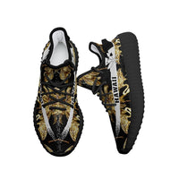 Hawaiian Sneakers YZ Watercolor Flamingos Palm Trees Beautiful Seamless - Polynesian Pride