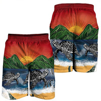 Hawaiian Sunset Ocean Turtle Men's Shorts - AH - Polynesian Pride