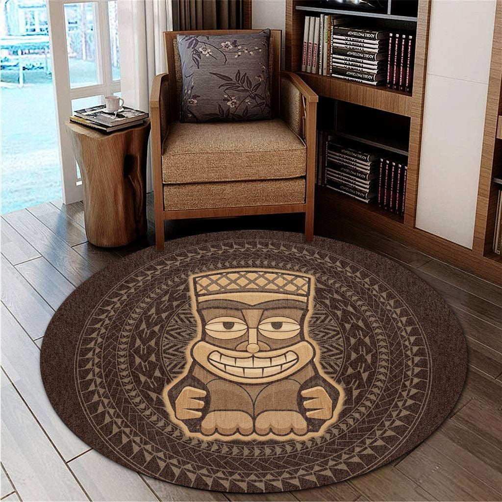 Hawaiian Tiki Round Carpet AH - Polynesian Pride