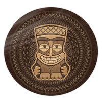 Hawaiian Tiki Round Carpet AH Round Carpet Luxurious Plush - Polynesian Pride