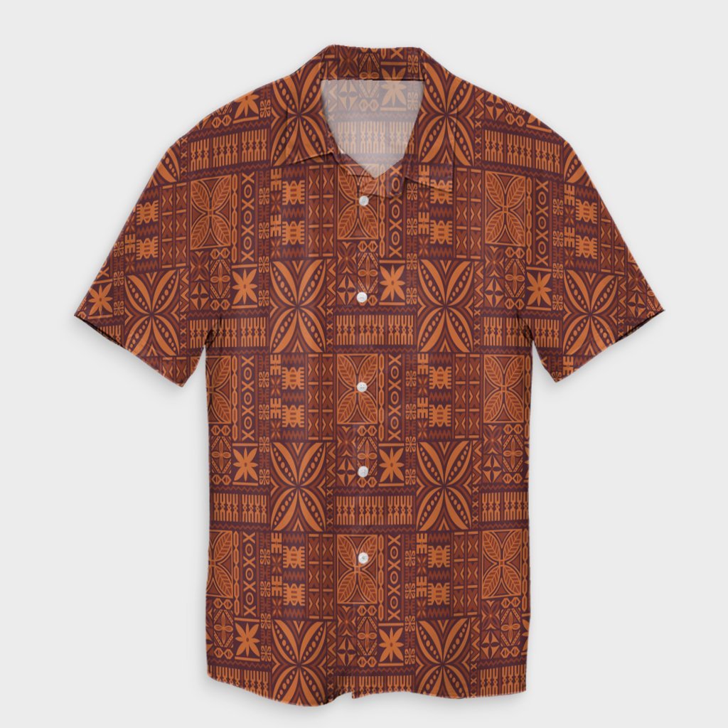 Hawaiian Traditional Aboriginal Pattern Polynesian Hawaiian Shirt - AH Unisex Black - Polynesian Pride