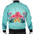 Hawaiian Tropical Strelitzia Hibiscus Plumeria Centre Bomber Jacket - AH - Polynesian Pride