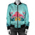 Hawaiian Tropical Strelitzia Hibiscus Plumeria Centre Bomber Jacket - AH - Polynesian Pride