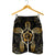 Hawaiian Turtle And Hibiscus Polynesian Men's Shorts Gold - AH - Polynesian Pride