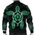 Hawaiian Turtle And Hibiscus Polynesian Bomber Jacket Green - AH - Polynesian Pride