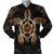 Hawaiian Turtle And Hibiscus Polynesian Bomber Jacket Orange - AH Black Unisex - Polynesian Pride
