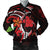 Hawaiian Turtle Hibiscus And Plumeria Flower Polynesian Bomber Jacket - AH Black Unisex - Polynesian Pride