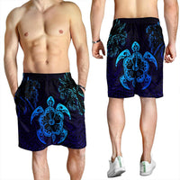 Hawaiian Turtle Hibiscus Coconut Tree Polynesian Men's Shorts AH - Polynesian Pride