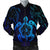 Hawaiian Turtle Hibiscus Coconut Tree Polynesian Bomber Jacket AH Black Unisex - Polynesian Pride