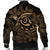 Hawaiian Turtle Hibiscus Plumeria Kanaka Polynesian Bomber Jacket Gold - Soft Style - AH - Polynesian Pride