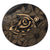 Hawaiian Turtle Hibiscus Plumeria Kanaka Polynesian Round Carpet Gold - Soft Style - AH Round Carpet Luxurious Plush - Polynesian Pride