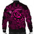 Hawaiian Turtle Hibiscus Plumeria Kanaka Polynesian Bomber Jacket Pink - Soft Style - AH - Polynesian Pride