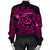 Hawaiian Turtle Hibiscus Plumeria Kanaka Polynesian Bomber Jacket Pink - Soft Style - AH - Polynesian Pride