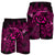 Hawaiian Turtle Hibiscus Plumeria Kanaka Polynesian Men's Shorts Pink - Soft Style - AH - Polynesian Pride