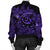 Hawaiian Turtle Hibiscus Plumeria Kanaka Polynesian Bomber Jacket Purple - Soft Style - AH - Polynesian Pride