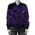 Hawaiian Turtle Hibiscus Plumeria Kanaka Polynesian Bomber Jacket Purple - Soft Style - AH - Polynesian Pride
