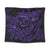 Hawaiian Turtle Hibiscus Plumeria Kanaka Polynesian Tapestry Purple - Soft Style - AH Wall Tapestry Black - Polynesian Pride