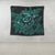 Hawaiian Turtle Hibiscus Plumeria Kanaka Polynesian Tapestry Turquoise - Soft Style - AH - Polynesian Pride
