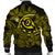 Hawaiian Turtle Hibiscus Plumeria Kanaka Polynesian Bomber Jacket Yellow - Soft Style - AH - Polynesian Pride