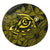 Hawaiian Turtle Hibiscus Plumeria Kanaka Polynesian Round Carpet Yellow - Soft Style - AH Round Carpet Luxurious Plush - Polynesian Pride