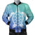 Hawaiian Turtle In The Sea Polynesian Bomber Jacket - AH Black Unisex - Polynesian Pride