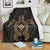 Hawaiian Turtle Kanaka Polynesian Premium Blankets - Gold - AH White - Polynesian Pride