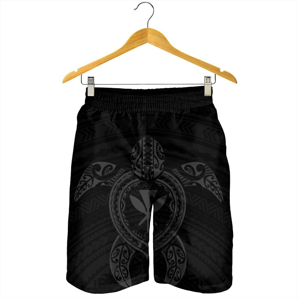 Hawaiian Turtle Kanaka Polynesian Men's Shorts - Gray - AH - Polynesian Pride