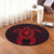 Hawaiian Turtle Kanaka Polynesian Round Carpet - Red - AH - Polynesian Pride
