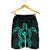 Hawaiian Turtle Kanaka Polynesian Men's Shorts - Turquoise - AH - Polynesian Pride