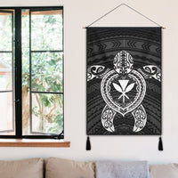 Hawaiian Turtle Kanaka Polynesian Hanging Poster - White - AH - Polynesian Pride