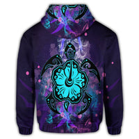 Hawaiian Turtle Mystery Polynesian Zip Hoodie - Polynesian Pride