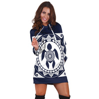 Hawaiian Turtle Pattern Hoodie Dress - AH - Polynesian Pride