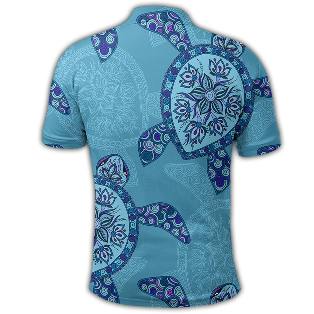 Hawaiian Turtle Plumeria Polo Shirt - Polynesian Pride