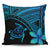 Hawaiian Turtle Plumeria Kakau Polynesian Quilt Pillow Covers Blue AH Pillow Covers Black - Polynesian Pride