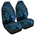 Hawaiian Turtle Plumeria Kakau Polynesian Quilt Car Seat Covers Neo Blue AH Universal Fit Black - Polynesian Pride