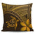 Hawaiian Turtle Plumeria Kakau Polynesian Quilt Pillow Covers Neo Brown AH Pillow Covers Black - Polynesian Pride