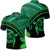 Hawaiian Turtle Plumeria Kakau Polynesian Quilt Polo Shirt Neo Green Unisex Black - Polynesian Pride