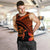Hawaiian Turtle Plumeria Kakau Polynesian Quilt Tank Top Neo Orange AH - Polynesian Pride